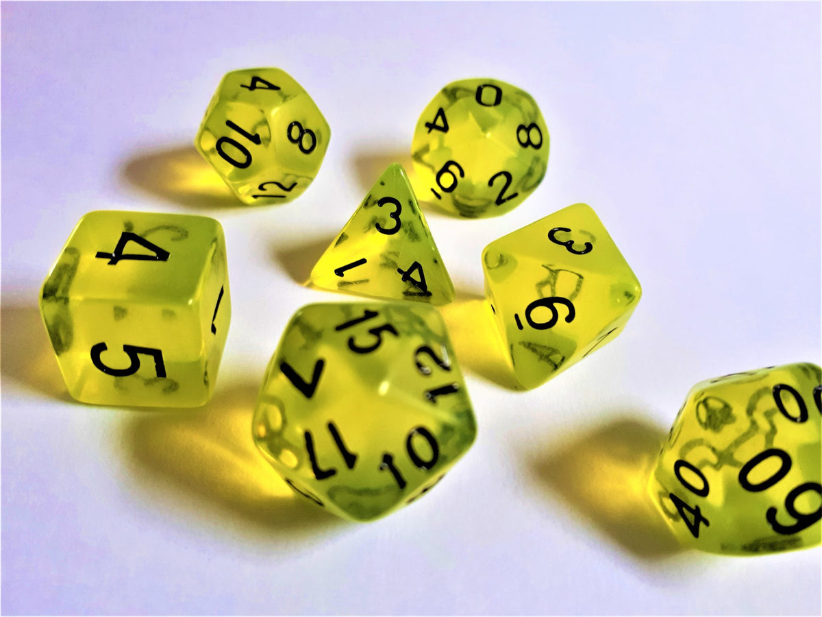 Dice4friends - Würfelset Transparent: Gasoline (7)
