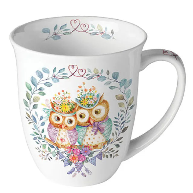 Ambiente - Tasse 0,4 L Eule verliebtes Paar
