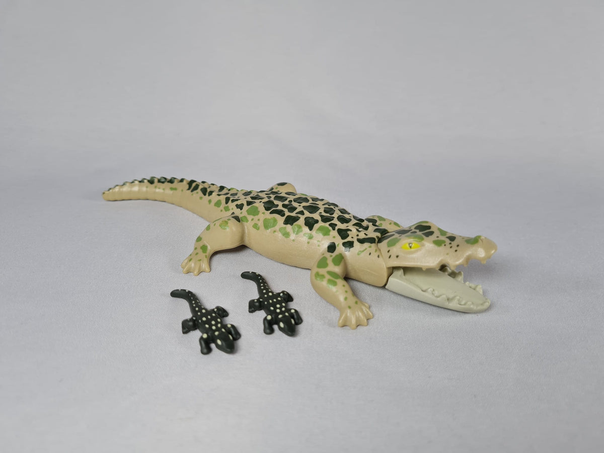 Playmobil Krokodil Mutter mit 2 Jungtieren - Ersatzteil - Zoo - Safari - Tiere - 0468