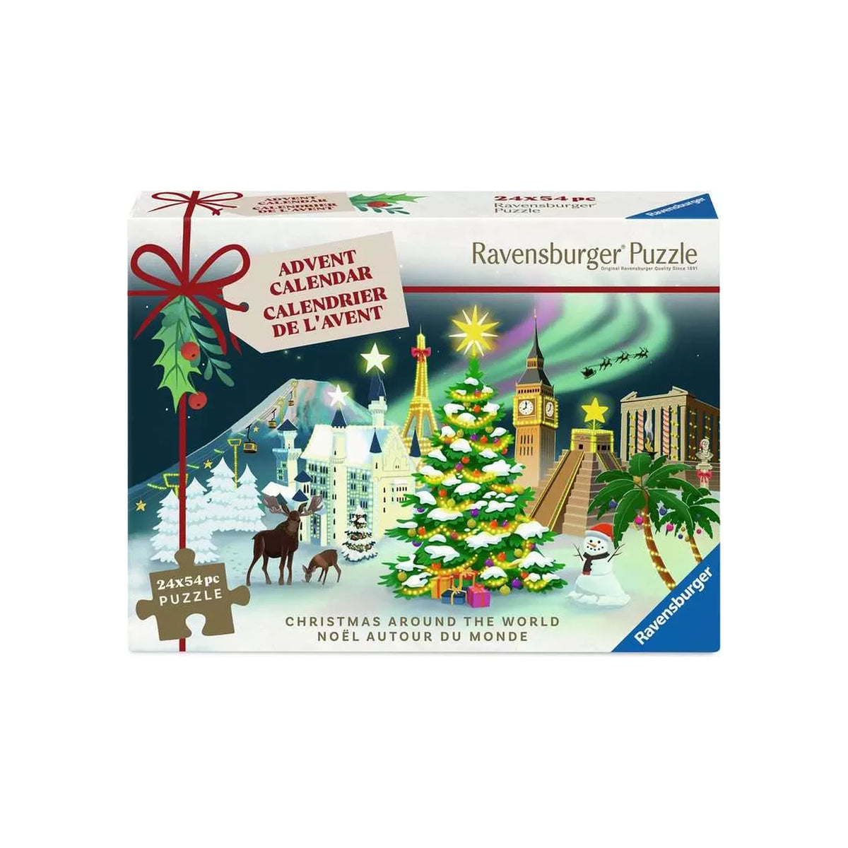 Ravensburger - Christmas around the World - Puzzle Adventskalender - 24x54 Teile