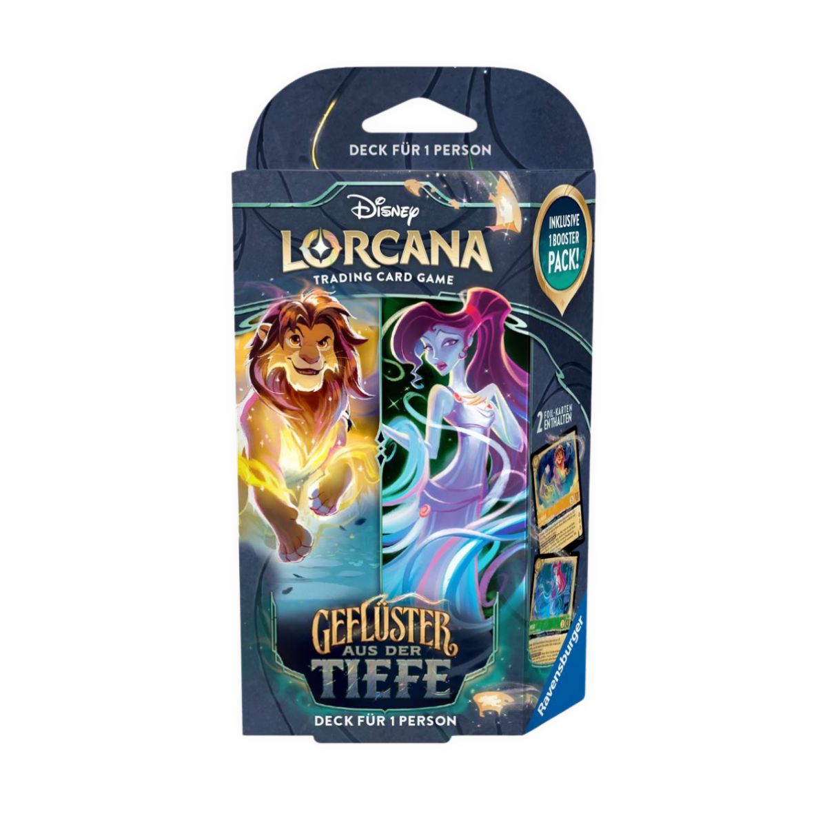 Disney Lorcana TCG - Geflüster aus der Tiefe Starter-Deck - Bernstein und Smaragd - DE