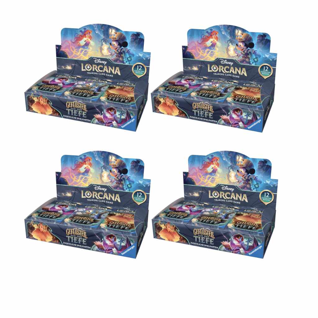 Disney Lorcana TCG - Geflüster aus der Tiefe - Booster Display Sealed Case (4 Displays) - DE