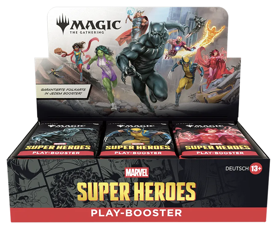Magic: the Gathering - Marvel Super Heroes - Play-Booster-Display (30 Play-Booster) - deutsch