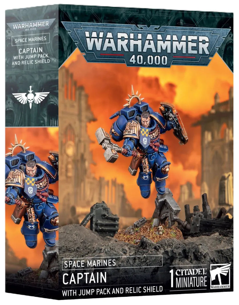 Warhammer 40.000 - Space Marines - Captain mit Sprungmodul und Ehrenschild (48-102)
