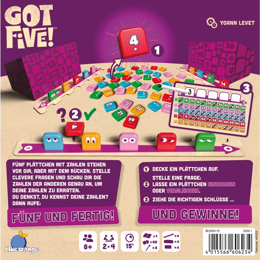 Blue Orange Editions - Got Five! - Logik- und Deduktionsspiel