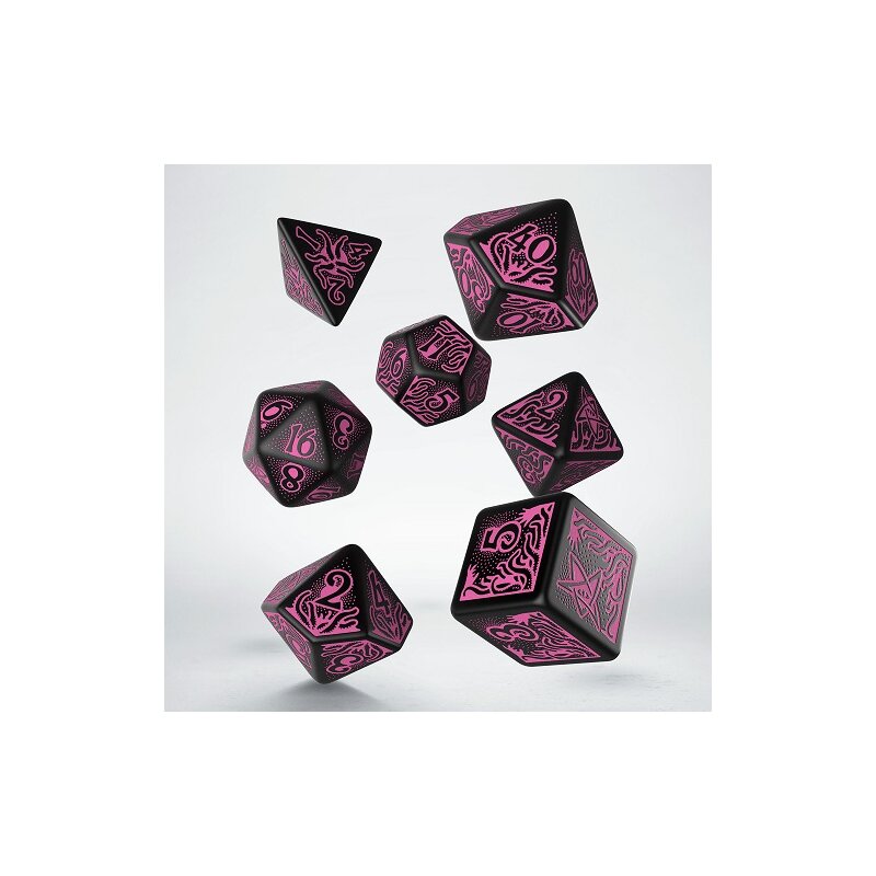 Call of Cthulhu: 7th Edition Dice Set (7) - Schwarz & Magenta - Würfel