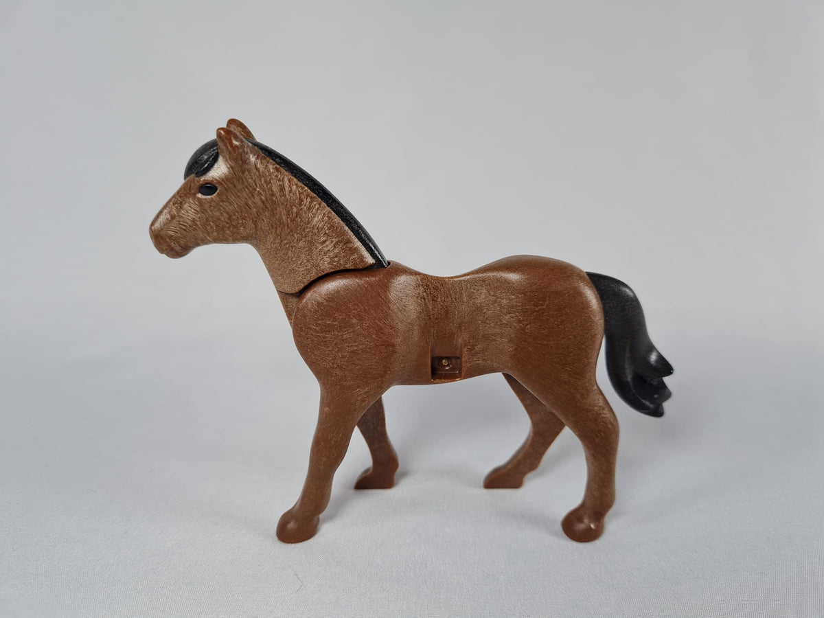 Playmobil Pferd braun mit schwarzer Mähne-Ersatzteil-Bauernhof-Reiterhof