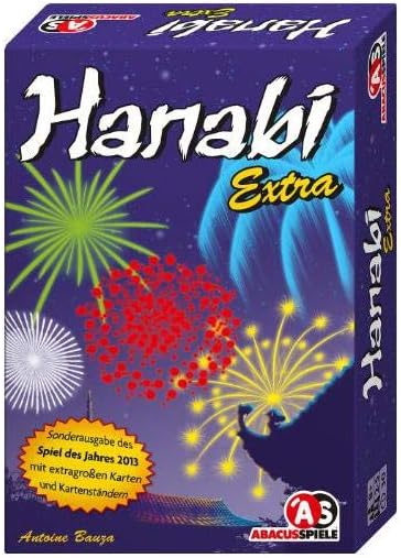 ABACUSSPIELE - Hanabi Extra - inklusive Kartenhalter und großer Karten - Kartenspiel