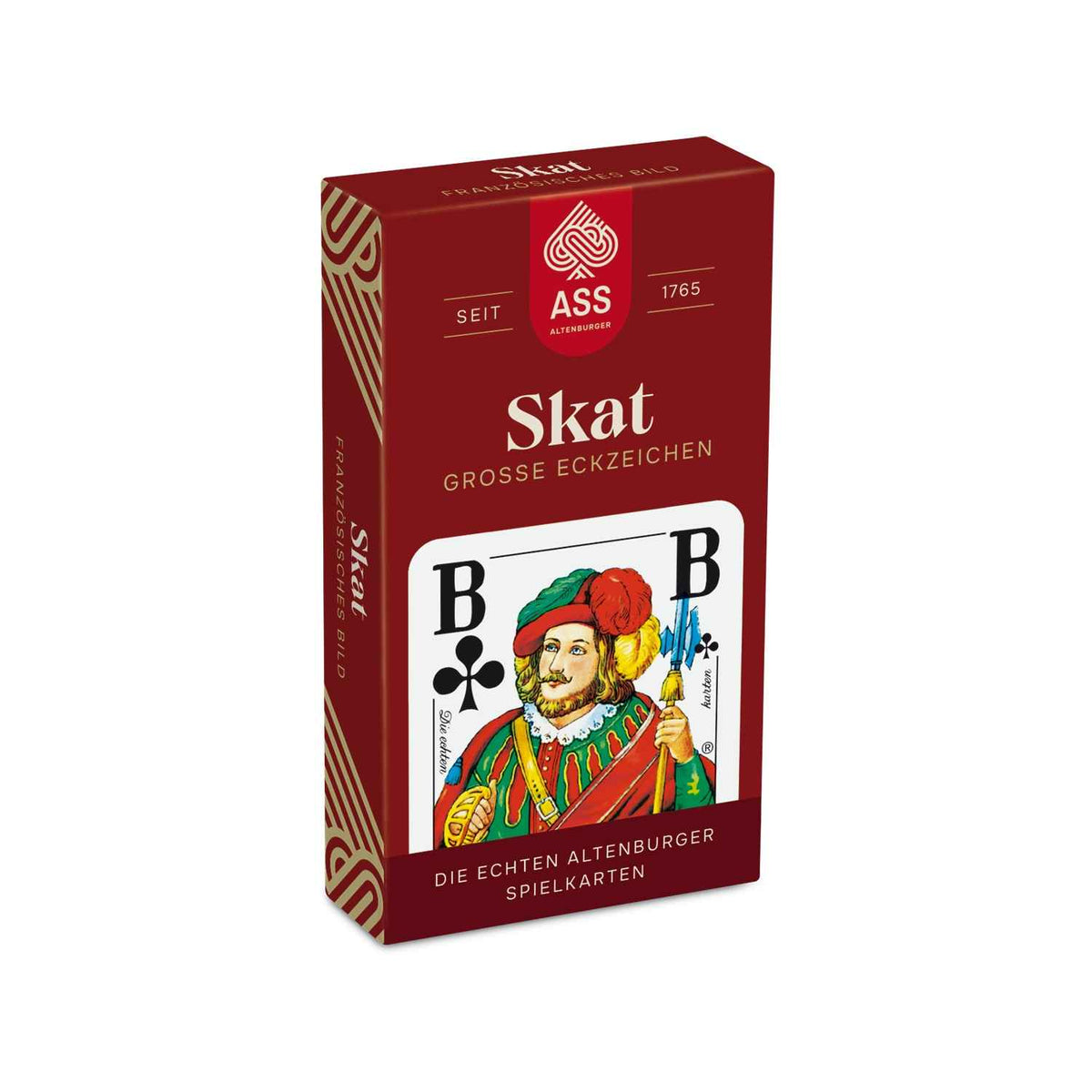 ASS Altenburger - Skat - große Eckzeichen - französisches Bild