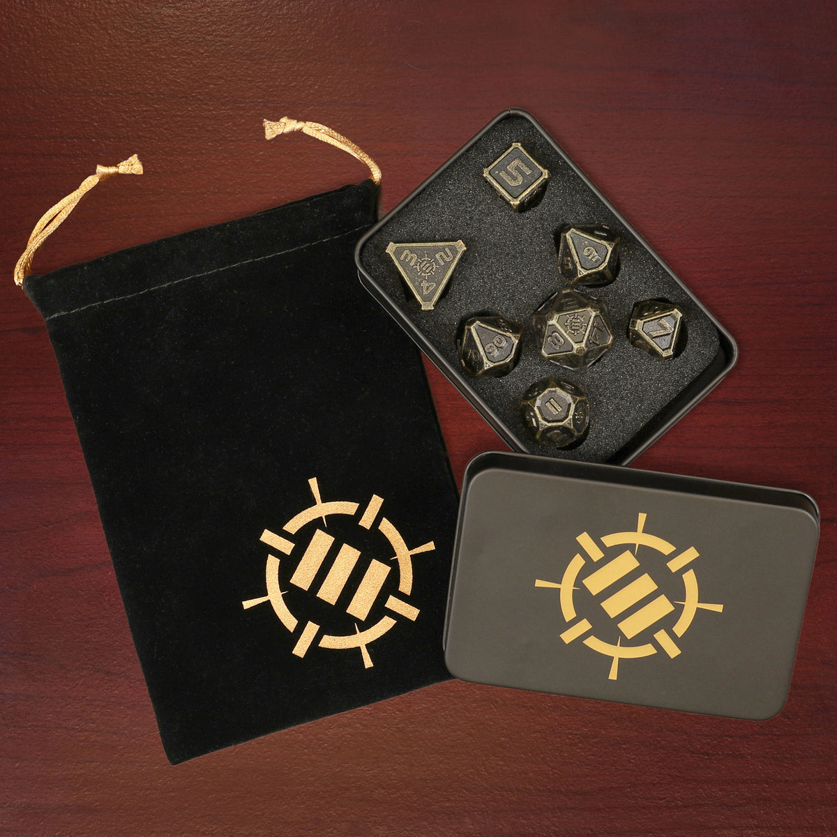 Enhance Gaming - RPG Metal Dice Set (7-teilig)