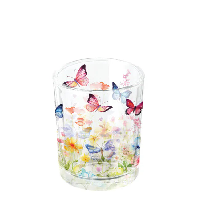 Ambiente - Teelichtglas -Schmetterlinge