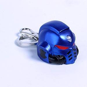 Warhammer 40.000 - Metall-Schlüsselanhänger - Space Marine Primaris Helmet Ultramarine