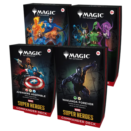 Magic: the Gathering - Marvel Super Heroes - Commander-Deck-Display (4 Decks) - englisch