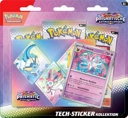 Pokémon Karmesin & Purpur - Prismatische Entwicklungen - Tech-Sticker-Kollektion (3 Booster) Feelinara - deutsch