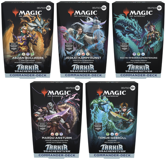 Magic the Gathering - Tarkir: Drachensturm - Commander-Deck-Display (5 Decks) - deutsch