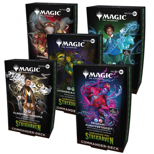 Magic the Gathering - Geheimnisse von Strixhaven - Commander-Deck-Display (5 Decks) - deutsch
