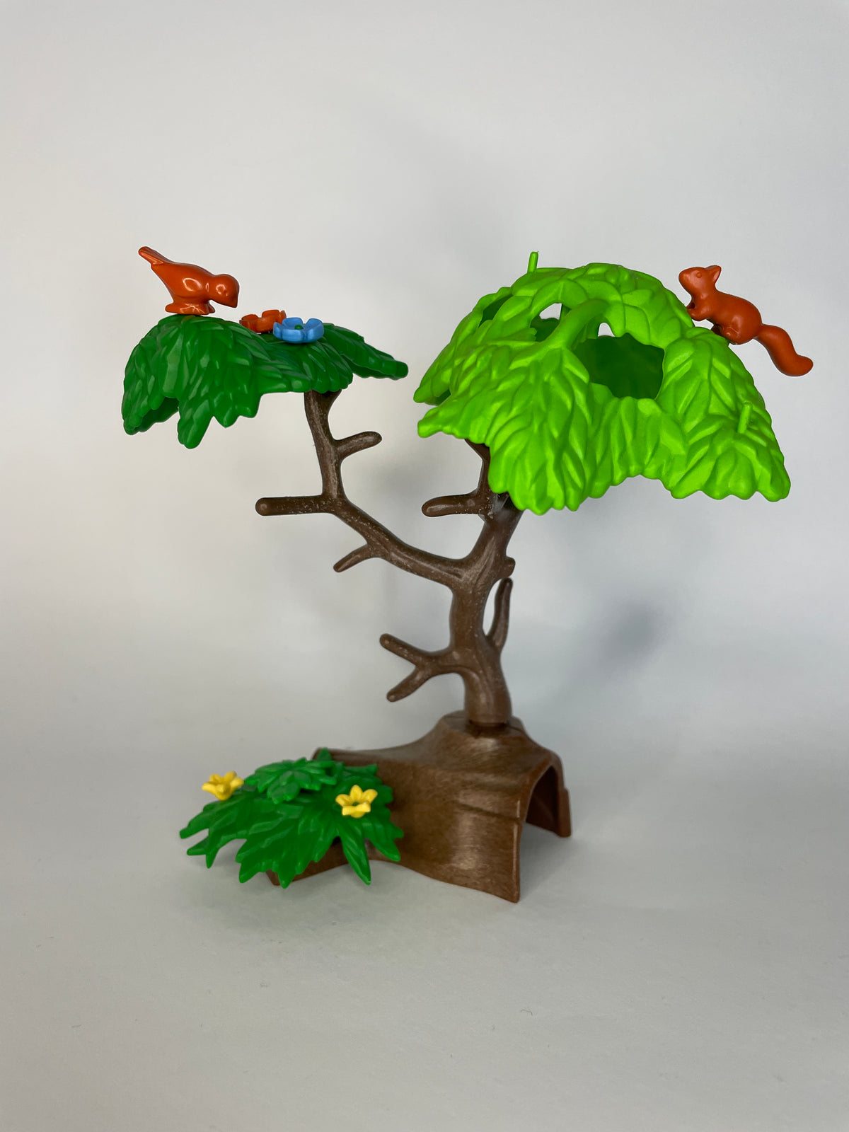 Playmobil Baumstamm mit Busch - Baum - Eichhörnchen - Blumen - 9661