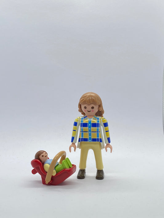 Playmobil Mutter mit Baby in Babyschale 4668 - 9348