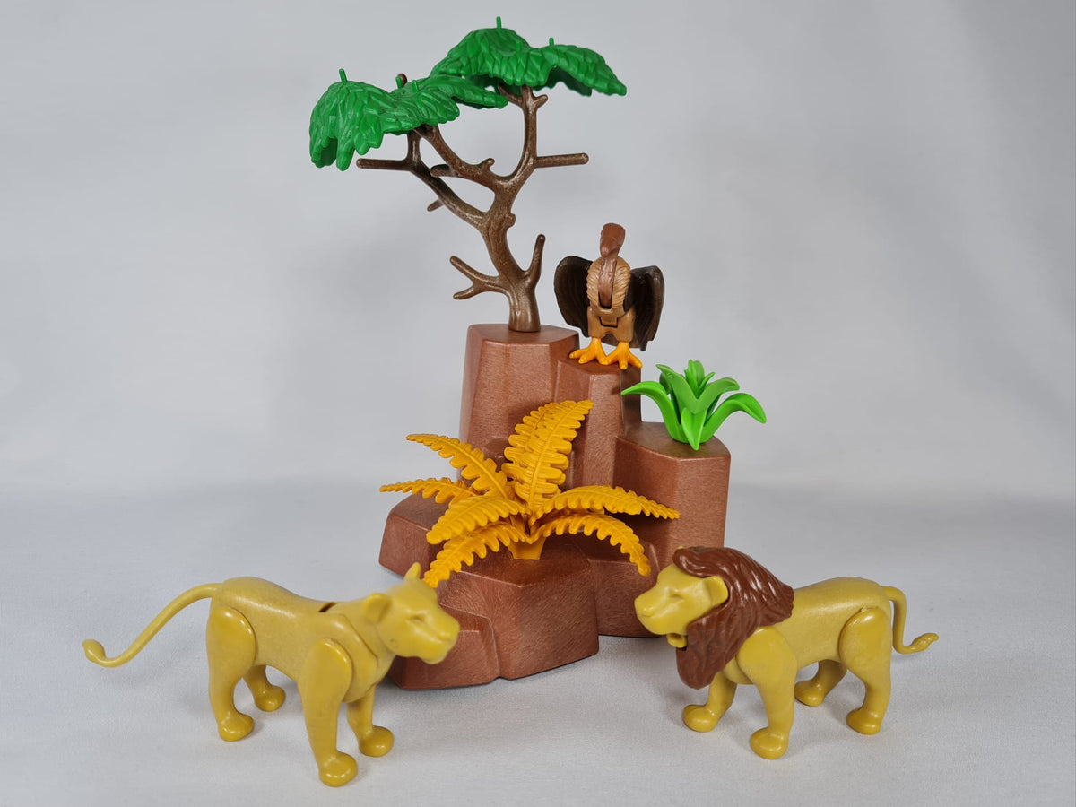 Playmobil Fels mit Löwen und Geier - Safari-Afrika (3895)