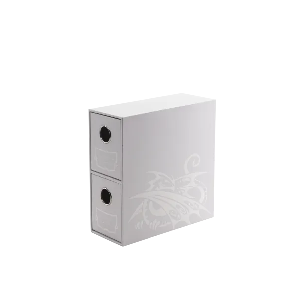Dragon Shield -Fortress - 2 Card Drawers -Vertical -White