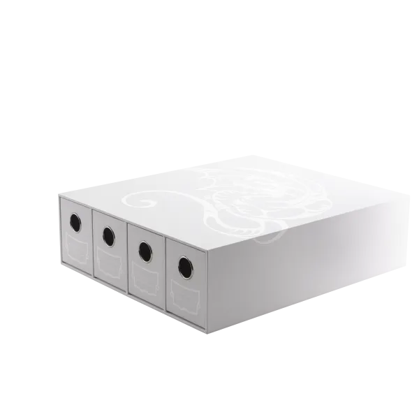 Dragon Shield -Fortress -4Card Drawers -Horizontal -White