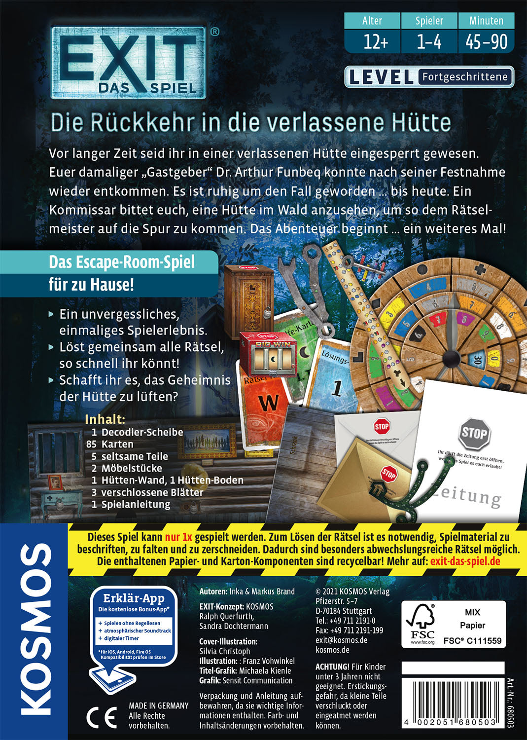 Kosmos - EXIT – Das Spiel: Die Rückkehr in die verlassene Hütte