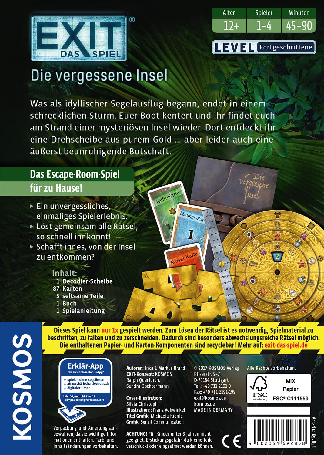 Kosmos - EXIT – Das Spiel: Die vergessene Insel