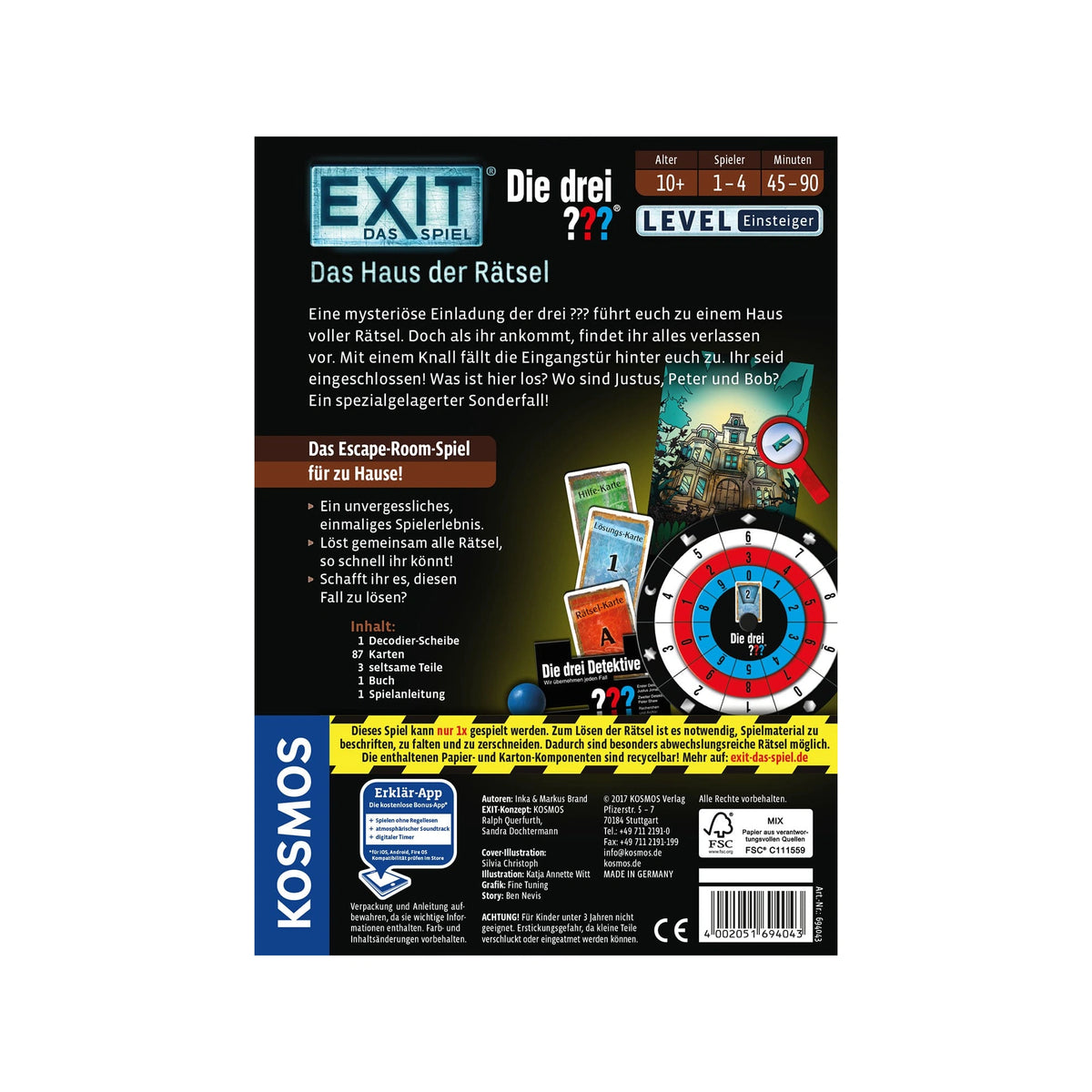 Kosmos - EXIT - Das Spiel: Die drei ??? - Das Haus der Rätsel