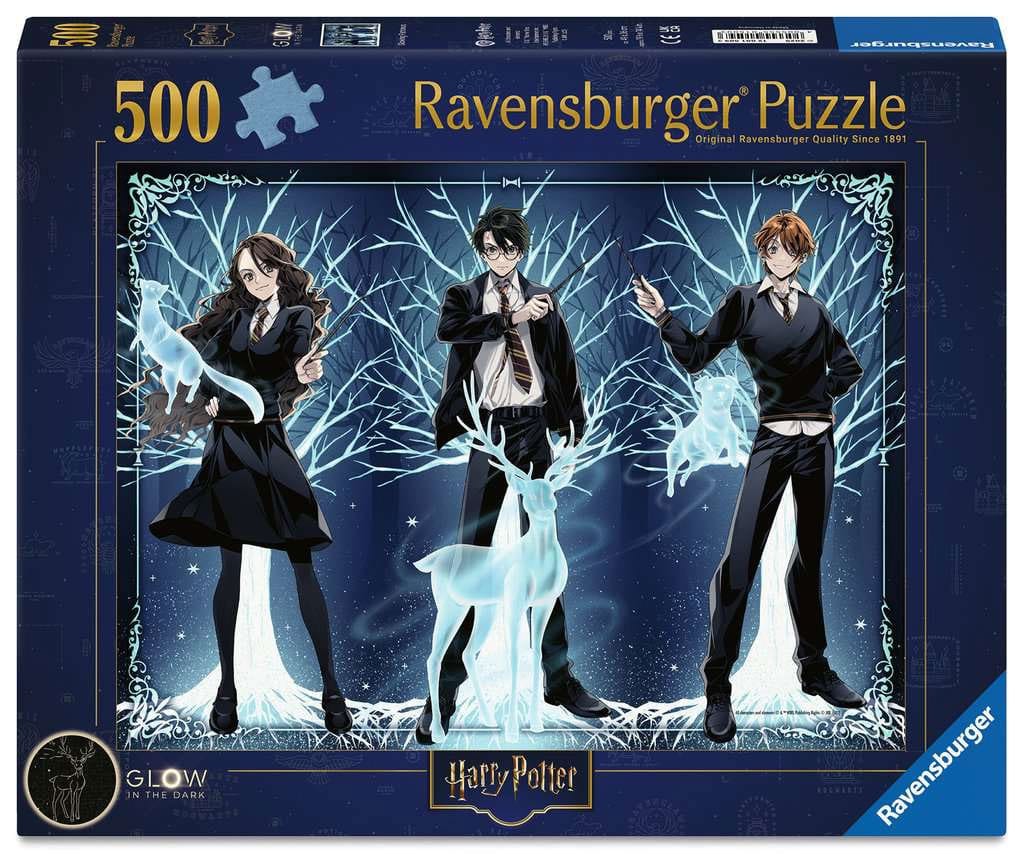 Ravensburger - Harry Potter: Leuchtender Patronus - Glow-in-the-Dark Puzzle - 500 Teile