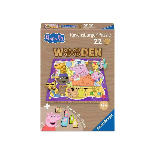 Ravensburger - Peppa Wutz: Peppa Pig Freundschaftsparty - Holzpuzzle - 22 Teile + Spielfiguren