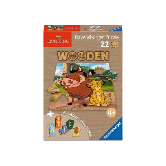 Ravensburger - Disney - König der Löwen: Simba's Königreich - Holzpuzzle- 22 Teile + Spielfiguren