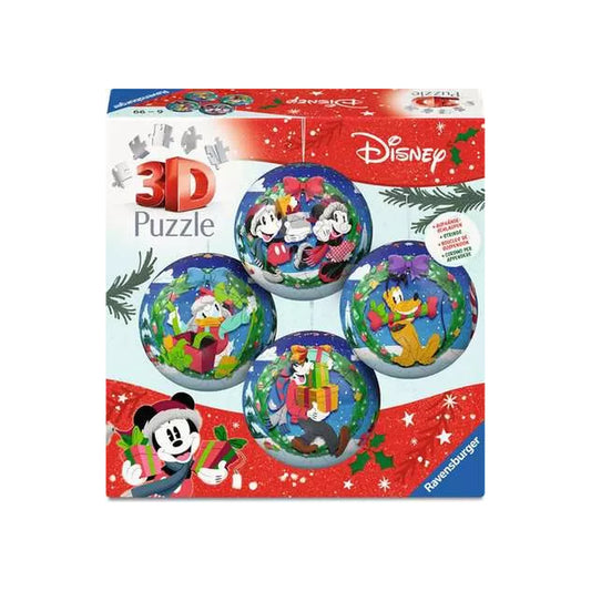 Ravensburger - Disney Weihnachtskugel-Set - 3D Puzzle Ball - 4x54 Teile
