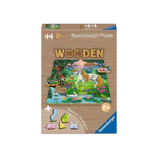 Ravensburger - Märchenhaftes Einhorn - Holzpuzzle - 44 Teile + Spielfiguren
