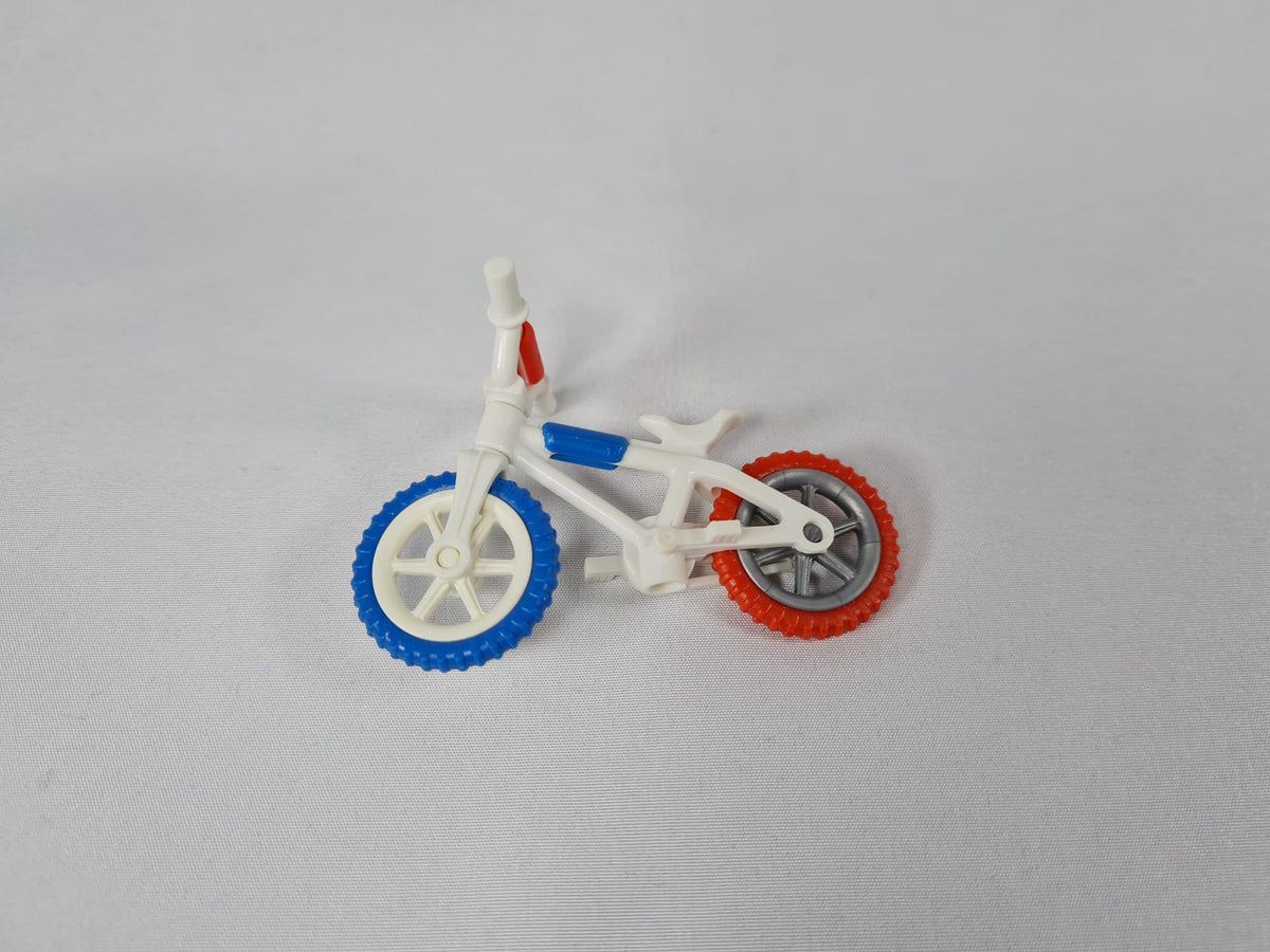 Playmobil Kinderfahrrad weiß blau rot
