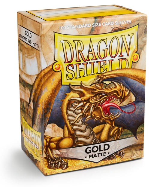 Dragon Shield - Gold - Matte Sleeves - Standard Size (100)