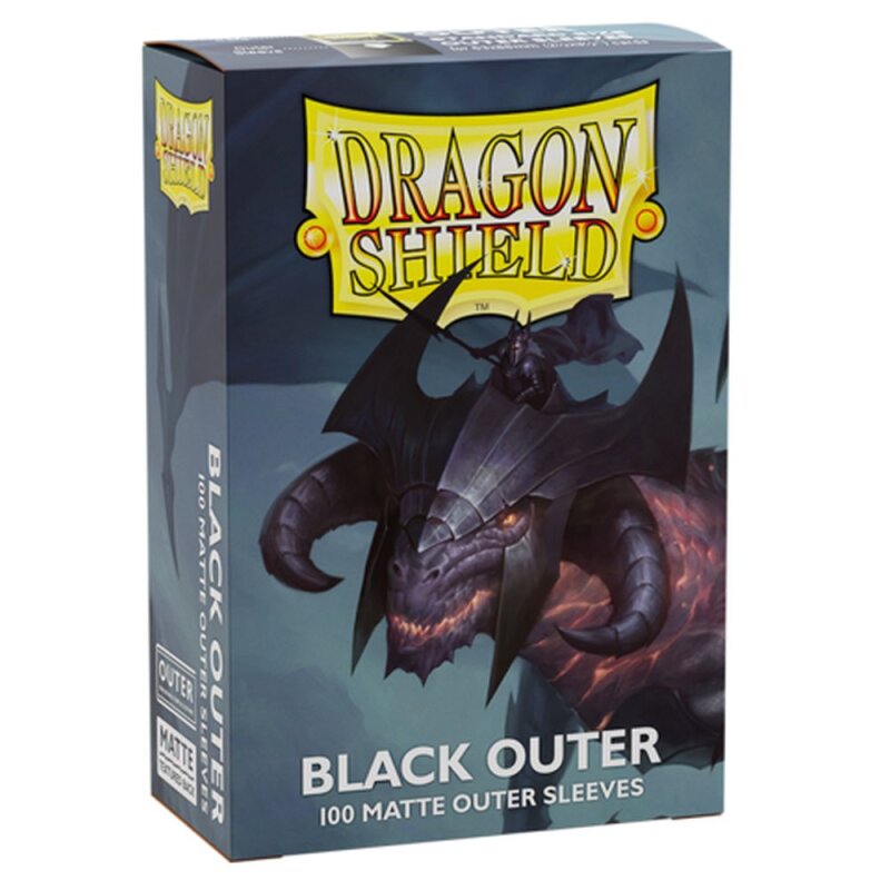 Dragon Shield - Black - Matte Outer Sleeves - Standard Size (100)