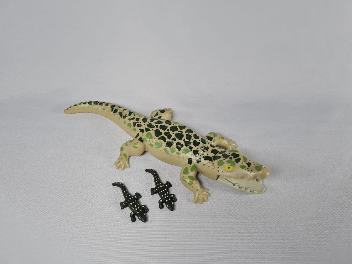 Playmobil Krokodil Mutter mit 2 Jungtieren - Ersatzteil - Zoo - Safari - Tiere - 0468