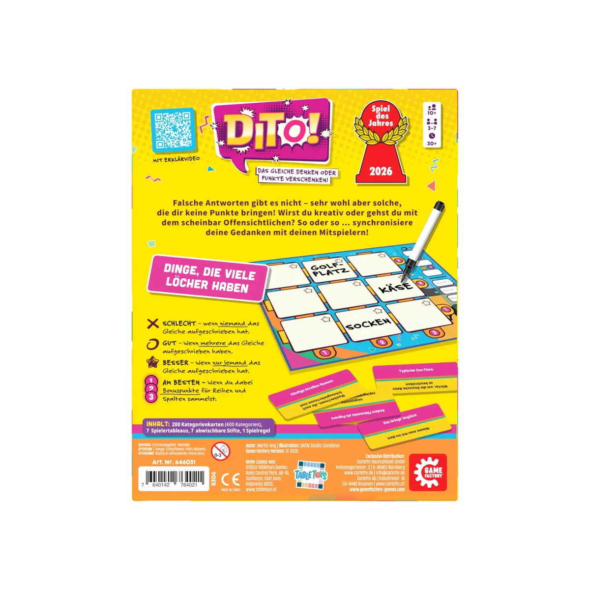 Game Factory  - Dito! *Spiel des Jahres 2026*