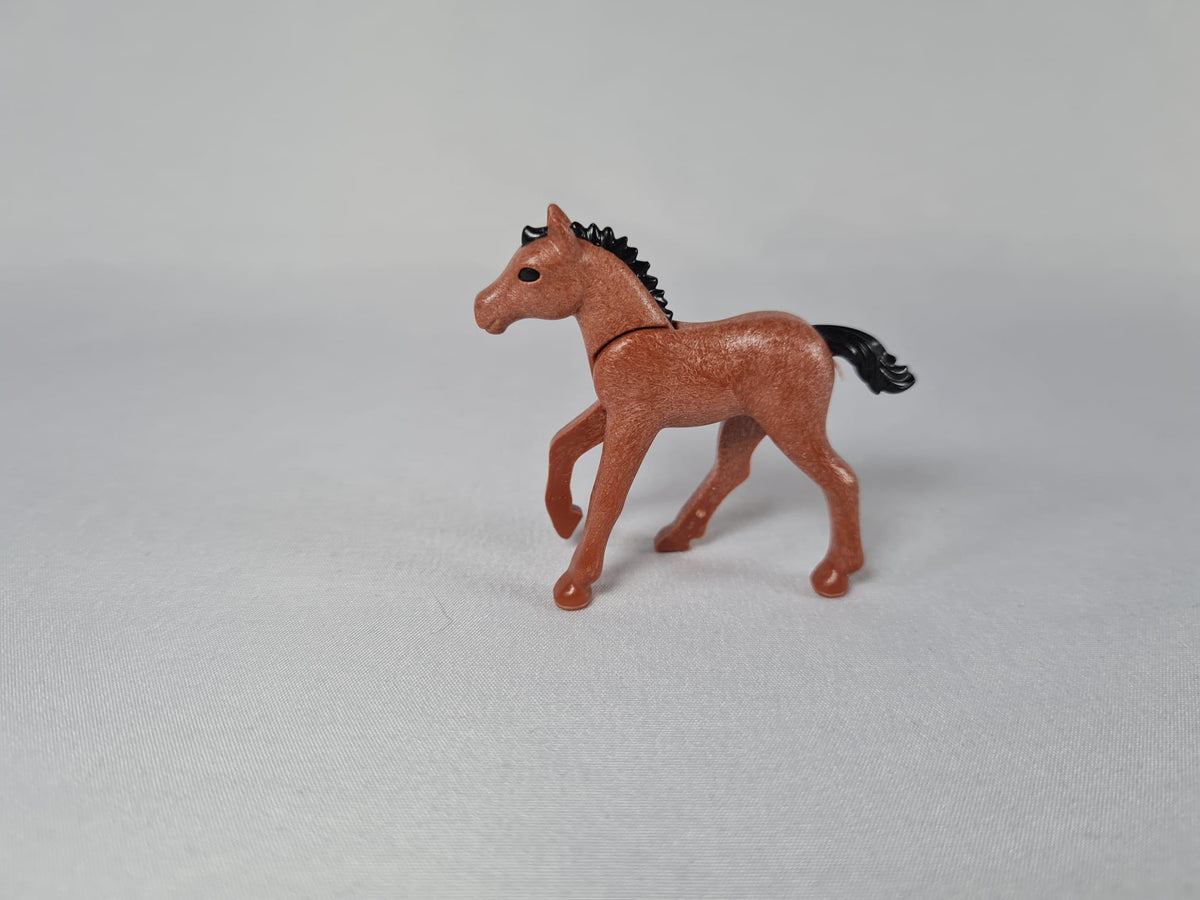 Playmobil Pony Fohlen braun mit schwarzer Mähne - 0496