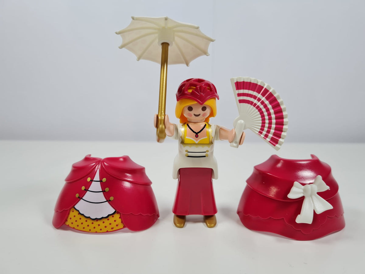Playmobil Prinzessin mit anziehbarem Rock, Sonnenschirm, Fächer
