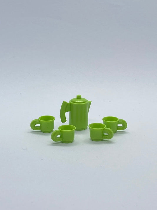 Playmobil Kaffeekanne mit 4x Tassen grün - Küche - Zubehör - A0352