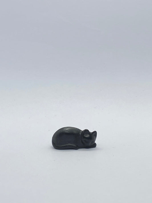 Playmobil Katze - schwarz - liegend - Vintage - A0369