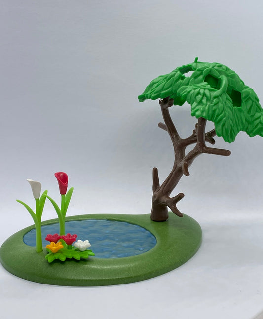 Playmobil Grünfläche mit See - Baum - Blumen - Pflanze - A1222