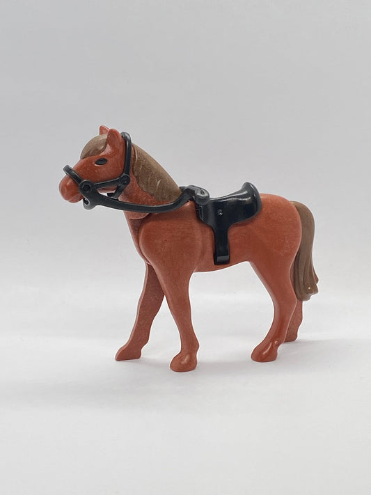 Playmobil Pferd mit Sattel - rot-braun - A2782