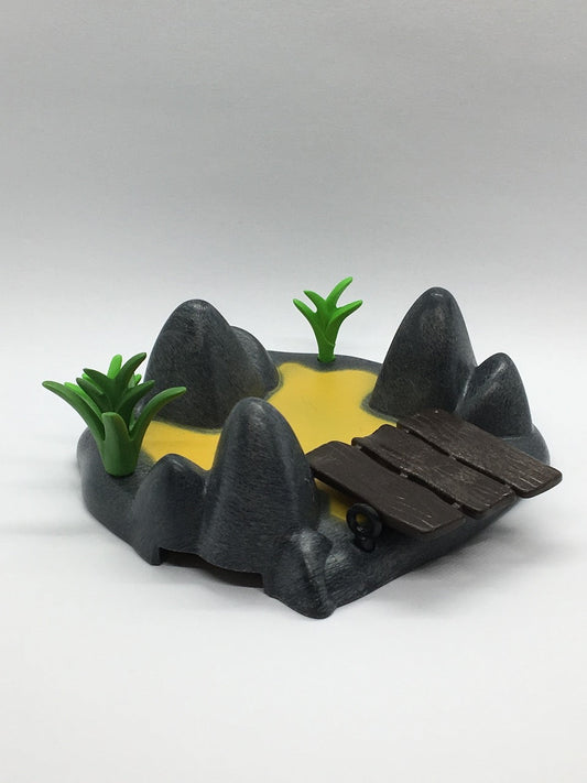 Playmobil - kleine Insel mit Felsen und Steg - C2796