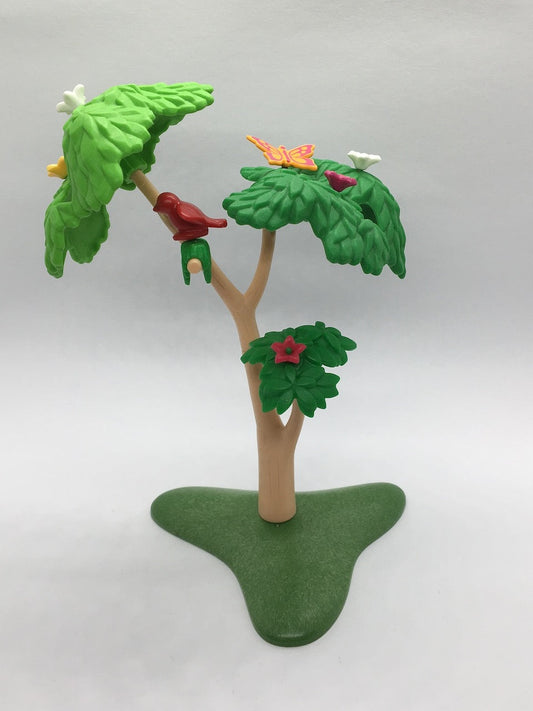 Playmobil Grünfläche mit Baum - Schmetterling- Vogel- Blumen - C2834