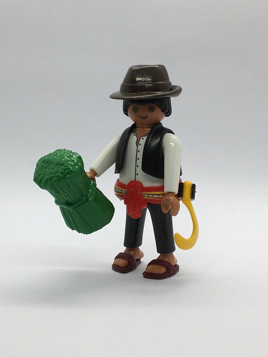 Playmobil  Andischer Bauer mit sichel und Heu - Figur - Serie 27 - C2914