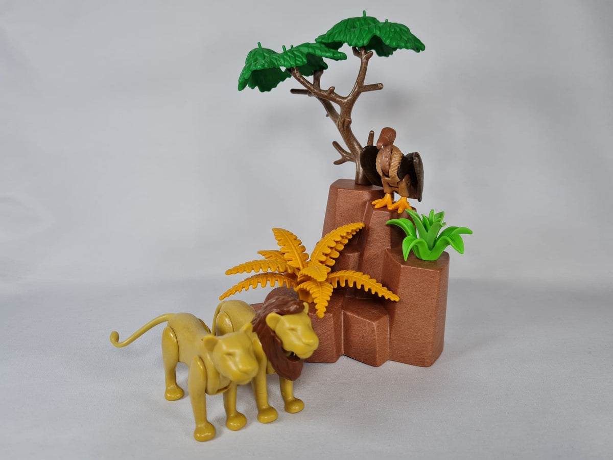 Playmobil Fels mit Löwen und Geier - Safari-Afrika (3895)
