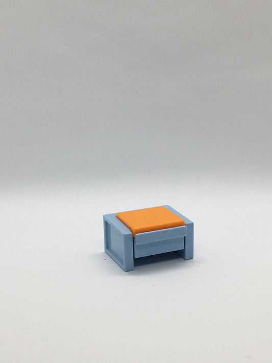Playmobil Nachttisch - hellblau - orange - C1605