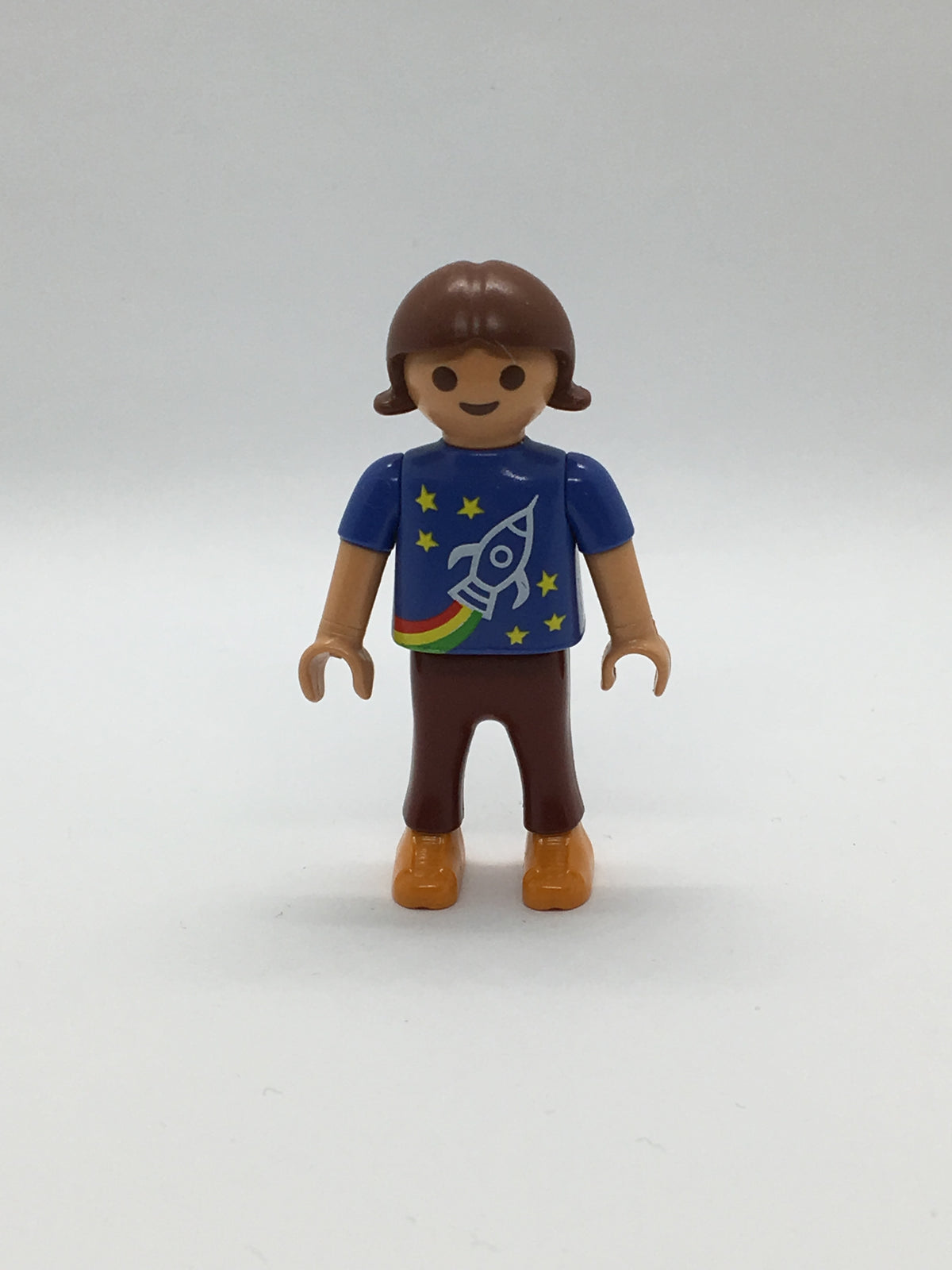 Playmobil Mädchen - blaues T-Shirt mit Raketenaufdruck - Figur - C1926
